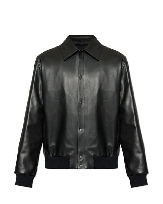 Fendi Black Leather Jacket for men