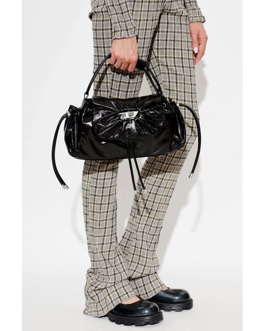 DIESEL Black 'Scrunch-D Top Handle' Bag