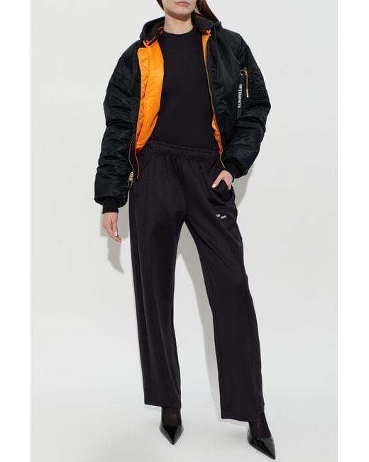 Vetements Black Sweatpants With Logo