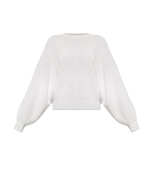Lisa Yang White Cashmere Sweater 'Veira'