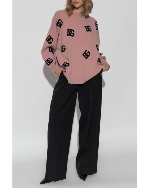 Dolce & Gabbana Pink Monogram Sweater