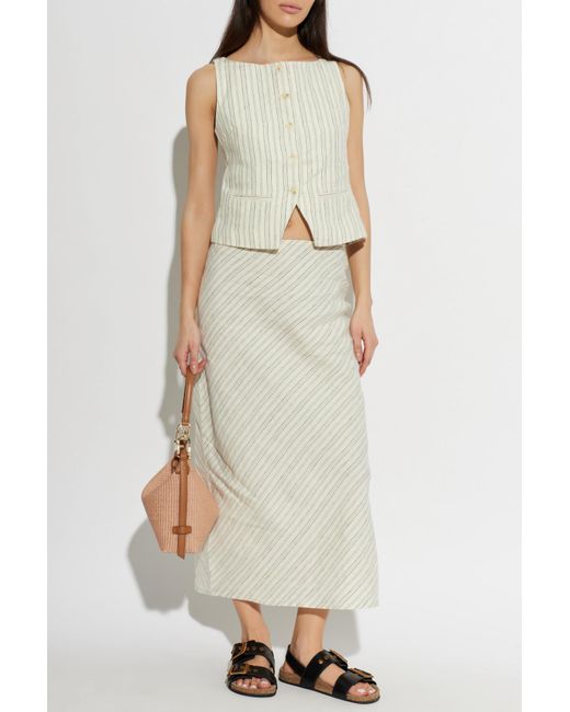 Samsøe & Samsøe White "Saagneta Long" Skirt