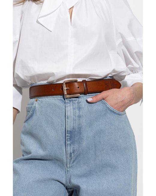 Max Mara Brown Esodo Leather Belt