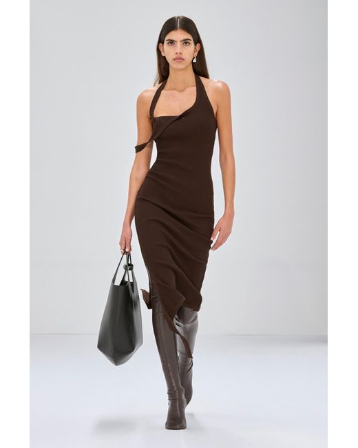 Courreges Brown Sleeveless Dress