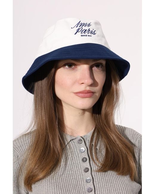 AMI Blue Hat With Embroidered Logo