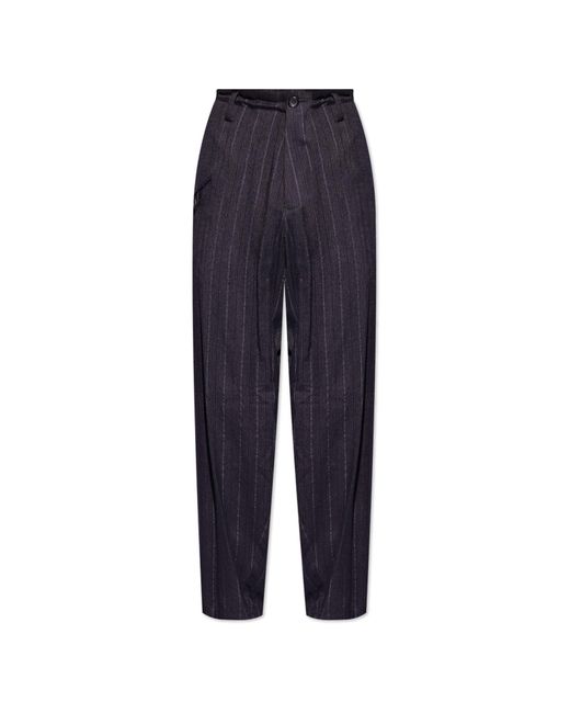 Yohji Yamamoto Blue Trousers With Pockets for men