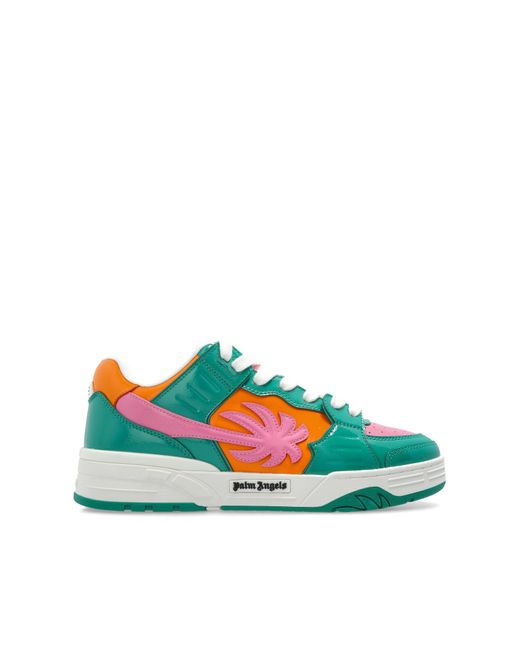 Palm Angels Green Venice Sports Shoes for men