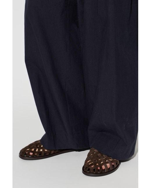 Giorgio Armani Black Leather Sandals for men