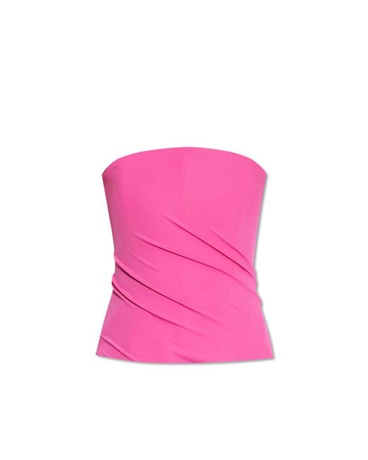 Versace Pink Top With Bare Shoulders