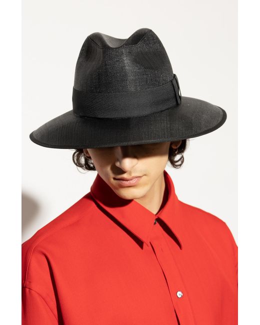 McQueen Black Hat With Logo for men