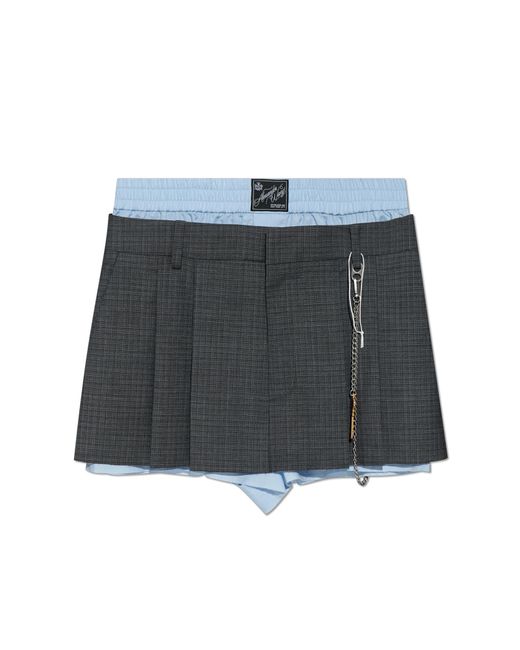 Alexander Wang Black Pleated Shorts