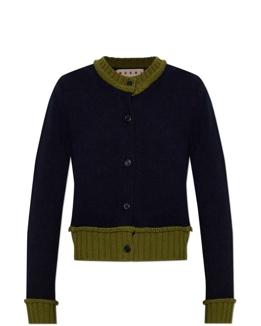 Marni Blue Wool Cardigan