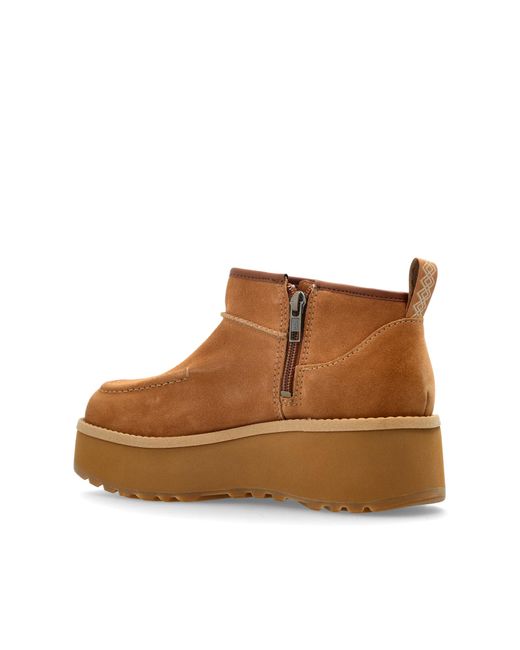 Ugg Brown Platform Ankle Boots "Cityfunc Ultra Mini"