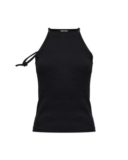 Courreges Black Sleeveless Top