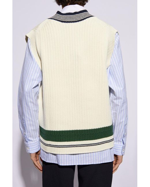 Lacoste Natural Vest With Patch, for men