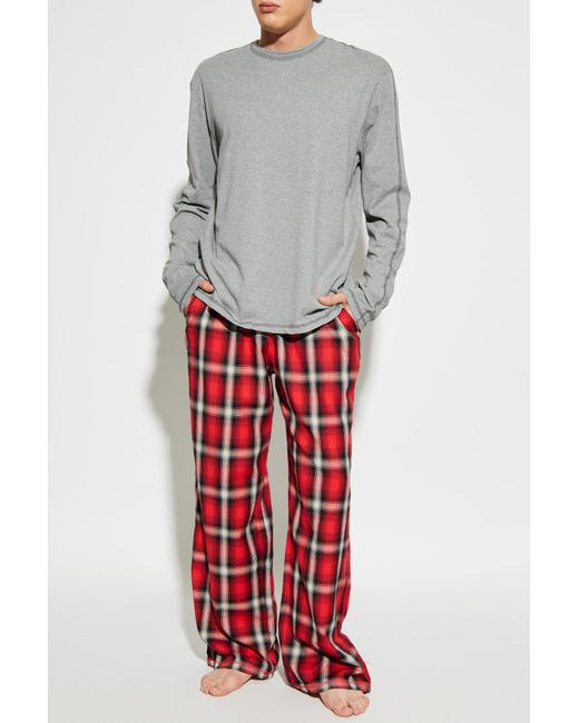 DIESEL Red Two-Piece Pyjamas "Kit-James" for men