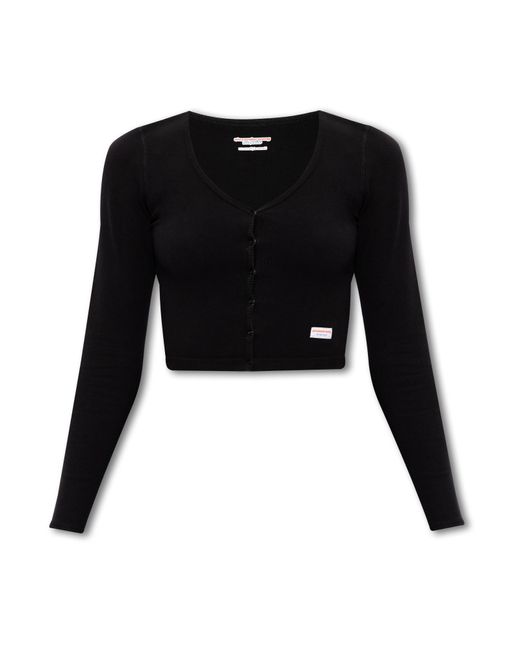 Alexander Wang Black Cardigan From The 'Underwear' Collection