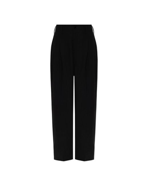 AMI Black Wool Trousers