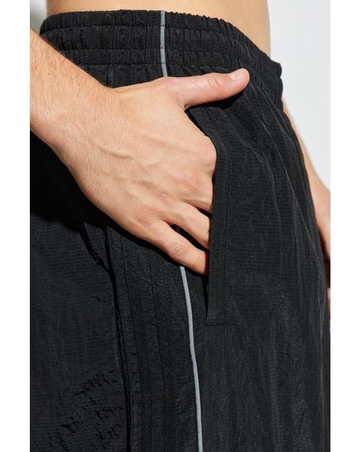 Adidas Originals Black Nylon Pants With Logo for men