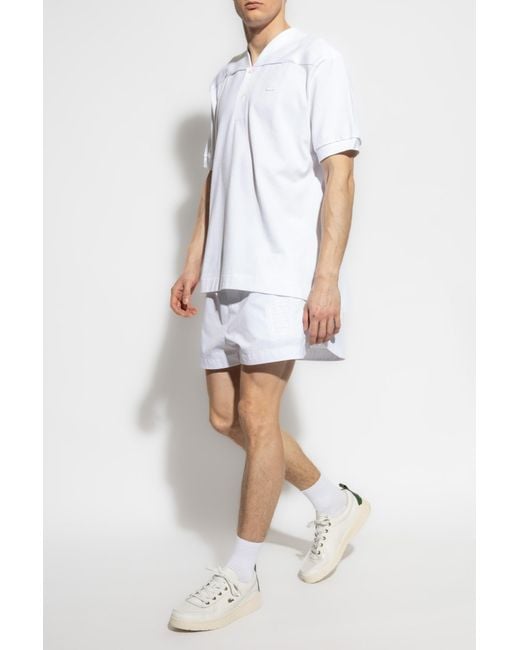 LACOSTE RUNWAY White Polo With Logo for men