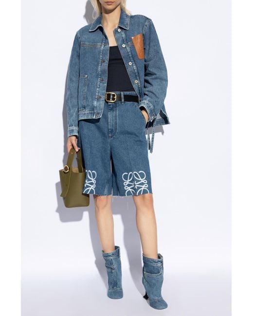 Loewe Jeans Shorts in Blue | Lyst