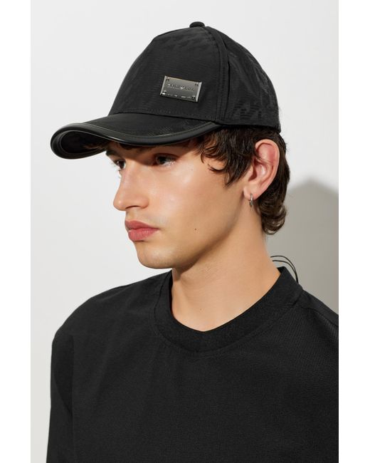 Emporio Armani Black Baseball Cap for men