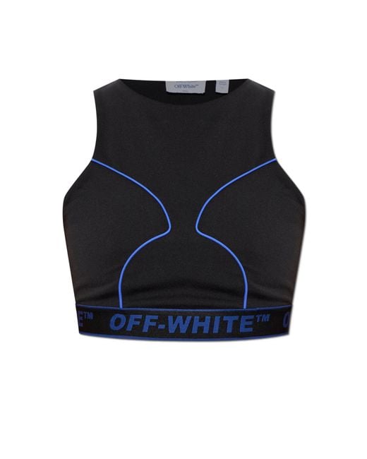 Off-White c/o Virgil Abloh Blue Short Top With Logo