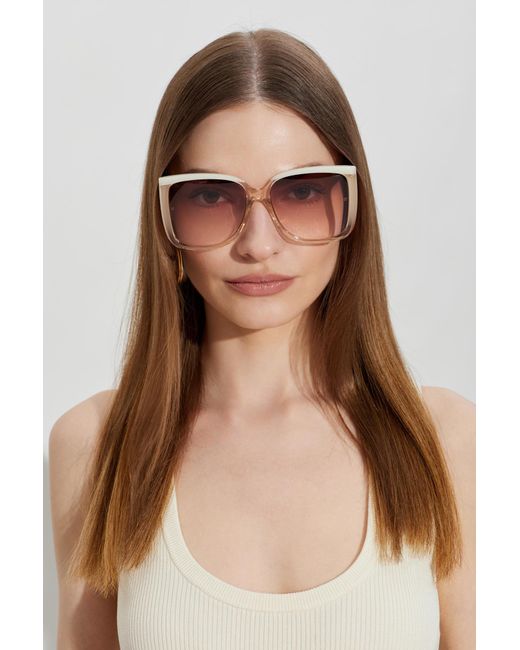 Linda Farrow Pink "Helena" Sunglasses