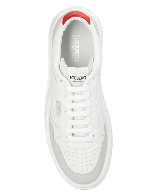 Iceberg White ‘Clock V2’ Sports Shoes for men