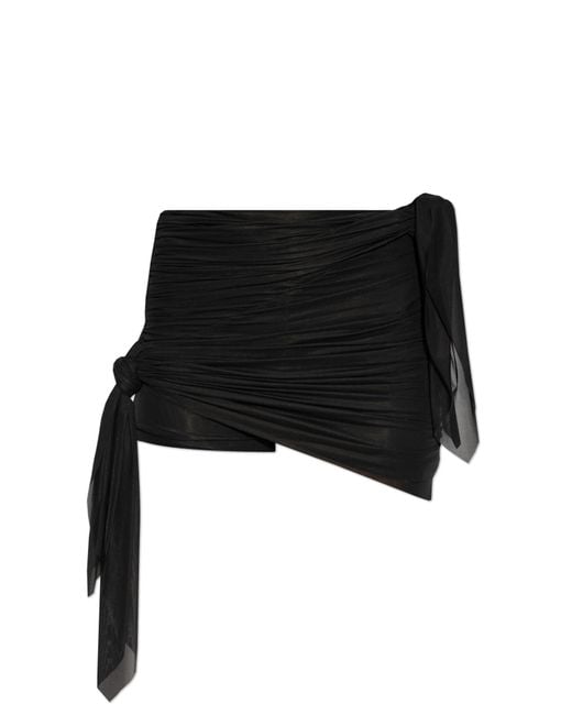 DIESEL Black Draped Skirt-Shorts O-Ruellia-Plain