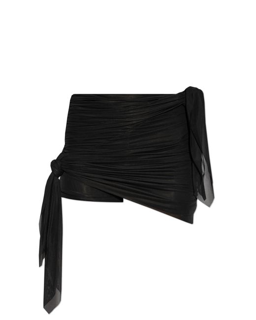 DIESEL Black Draped Skirt-Shorts O-Ruellia-Plain