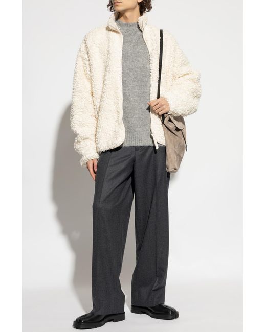 Jil Sander Gray Crew Neck Sweater for men