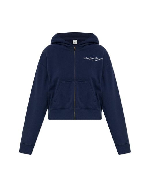 Sporty & Rich Blue Hoodie From The "New York Tennis" Collection