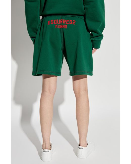 DSquared² Green Logo Shorts
