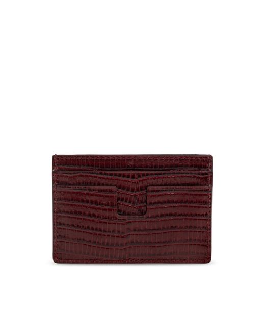 Tom Ford Purple Leather Card Holder for men