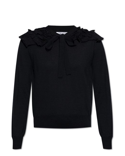 CDG by Comme des Garcons Black Sweater With Collar