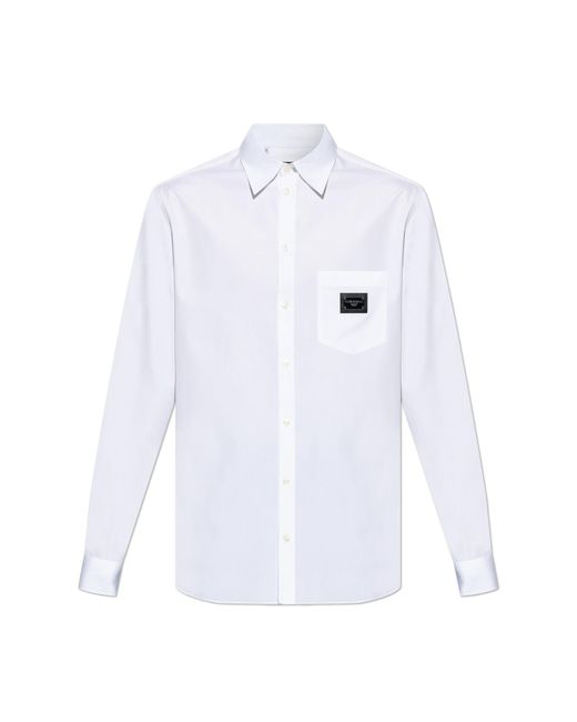 Dolce & Gabbana White Shirt With Pocket for men