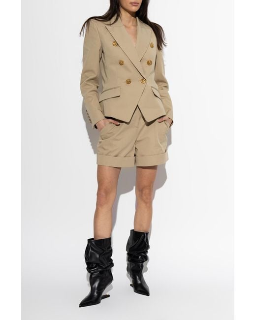 Balmain Natural Shorts With A Belt
