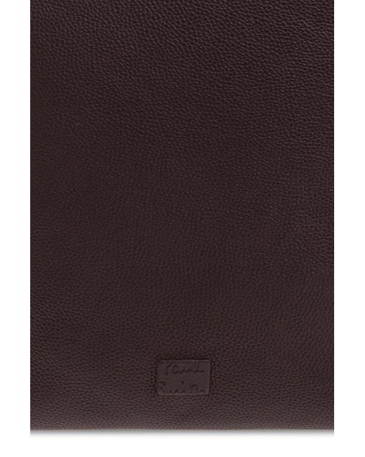 Paul Smith Black Leather Backpack for men