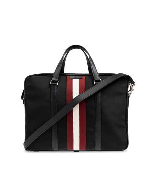 Bally Black Briefcase With Logo for men