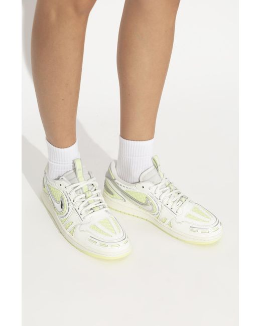 Nike White "Air Jordan 1 Mm Low V3" Sports Shoes