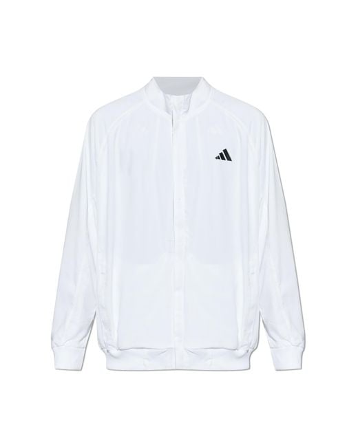 Adidas Originals White Light Jacket With Logo for men