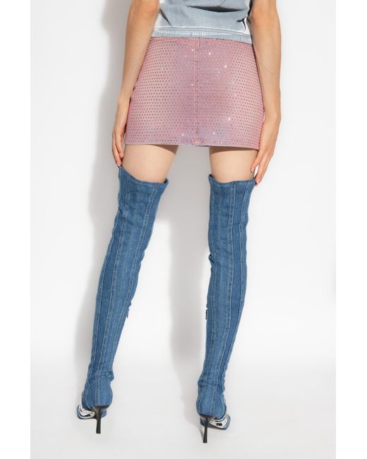 DIESEL Pink De-pra-mini Skirt
