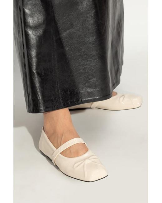 Marni White Leather Ballet Flats