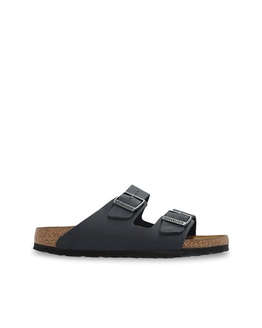 Birkenstock White 'Arizona Bs' Slides