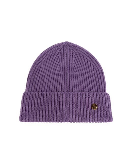 Versace Purple Wool Beanie