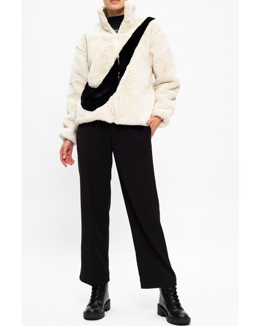 Nike Faux-fur Jacket Cream | Lyst
