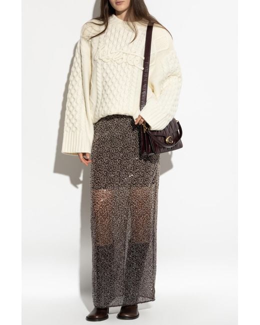 ROTATE BIRGER CHRISTENSEN Natural Wool Sweater