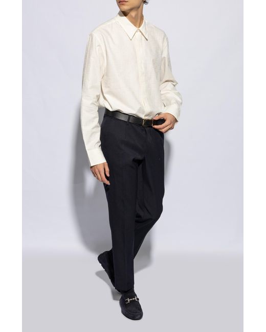 Ferragamo Black Leather Shoes 'Parigi' for men