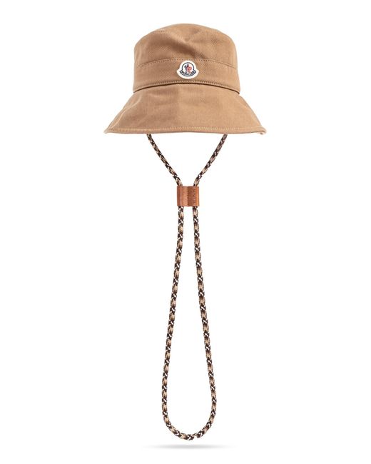 Moncler White Hat With Logo Patch
